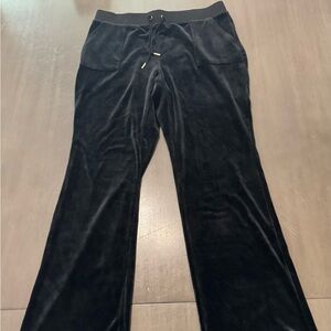 Juicy Couture Black Velour Drawstring Pant Women’s Sz. Medium